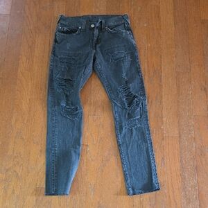 True Religion Faded Black Denim‎ Jeans